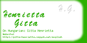 henrietta gitta business card